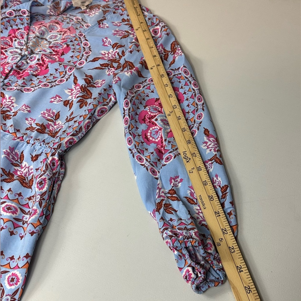 Entro Women’s Long Sleeve Bohemian Festival Vibes Button Down Maxi Dress Size L - Picture 7 of 9